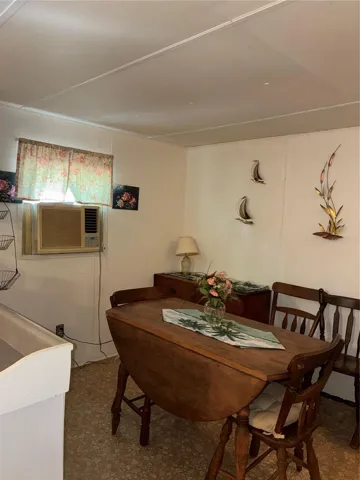 View of dining room.