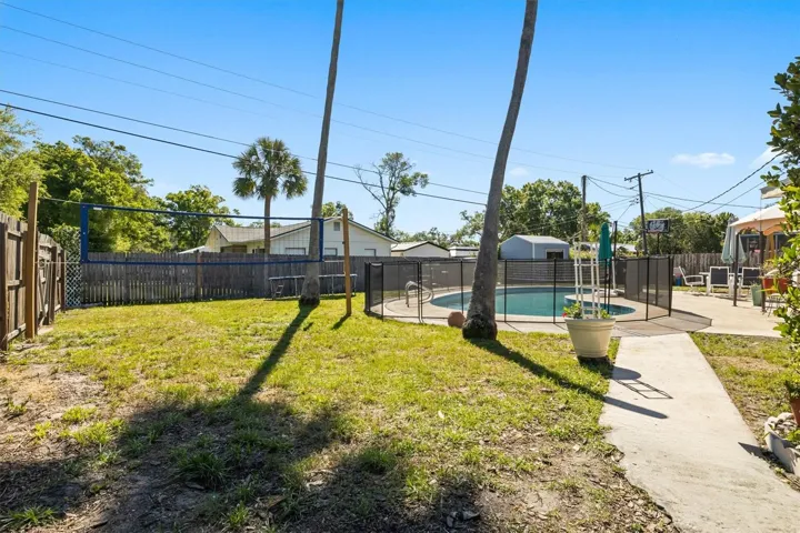 Privacy fenced backyard