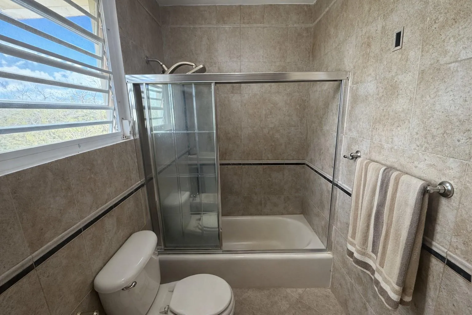 Primary Bathroom - Unit 1 (Virtually Staged)