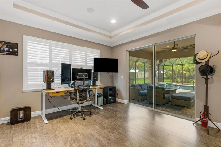 The Bonus Room and Great Room open on to the Lanai