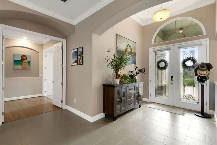 On the Right Side of the Home Double Doors lead to the Primary Suite