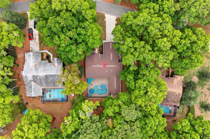 Aerial of Pool & Home