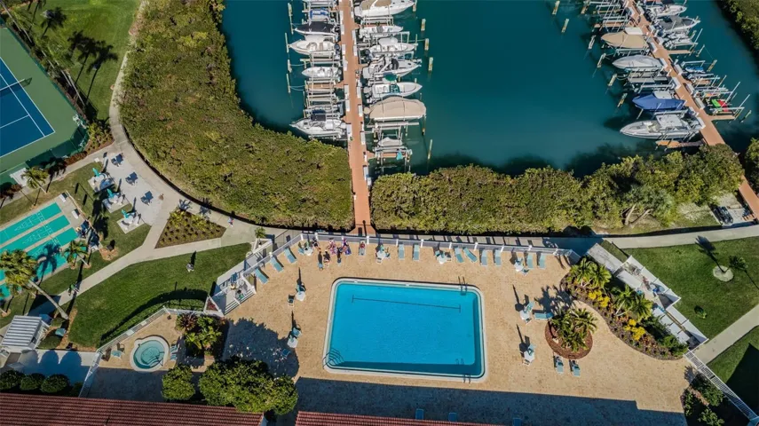 Harbourside Clubhouse Pool and nearby Marina