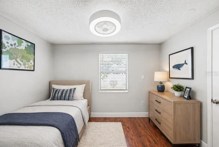 Virtually staged bedroom 4