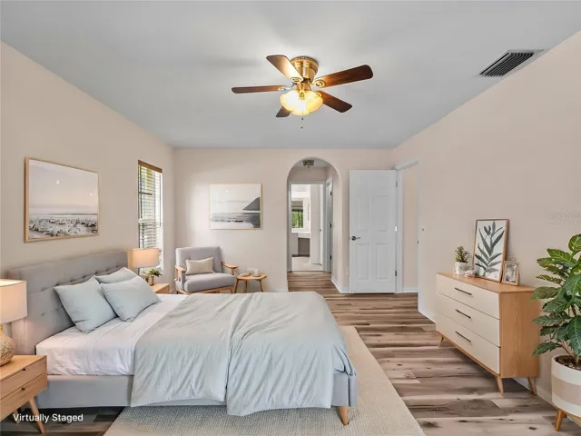 Virtually Staged Primary Bedroom