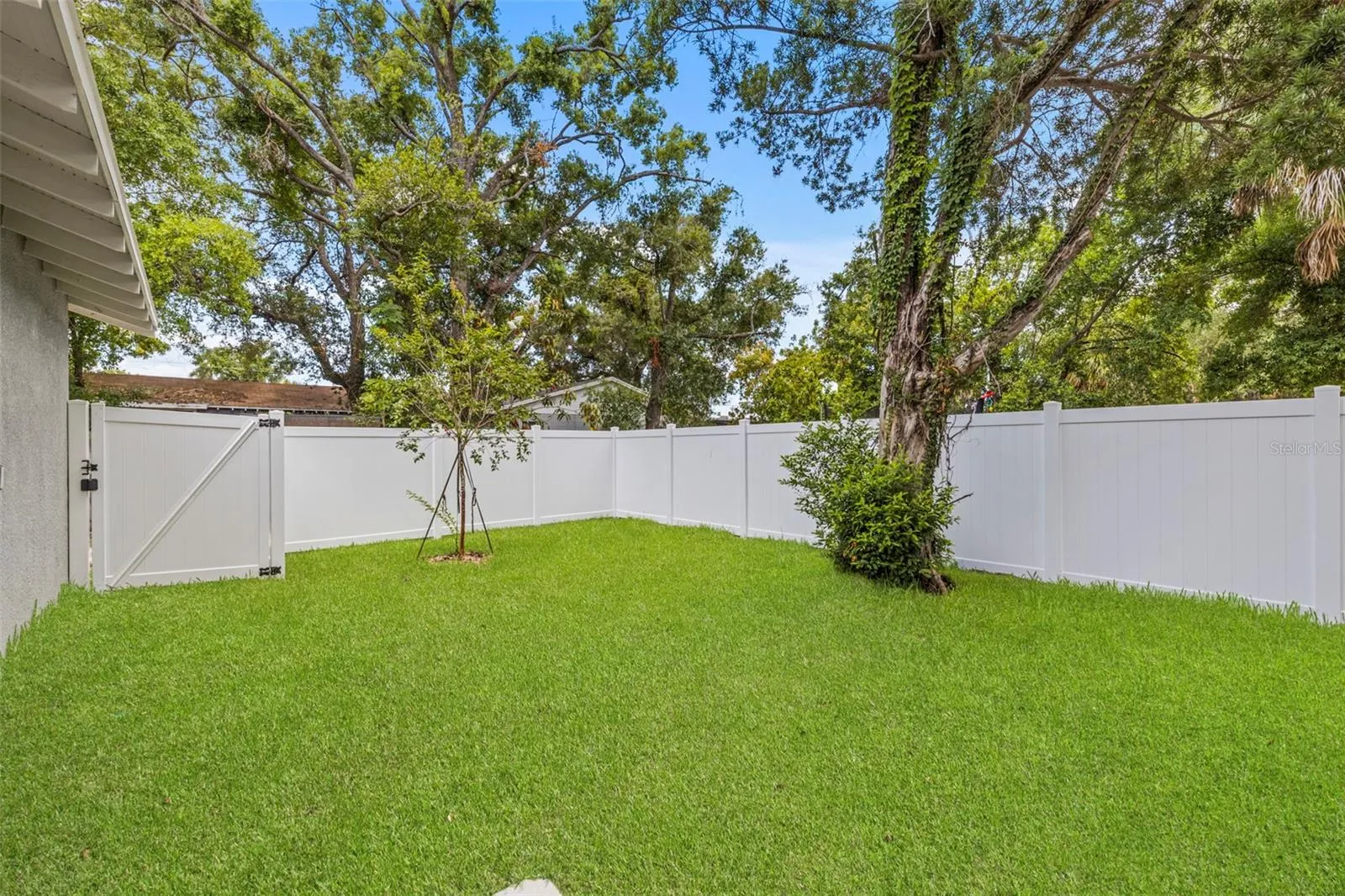 COMPLETE FENCED IN BACKYARD