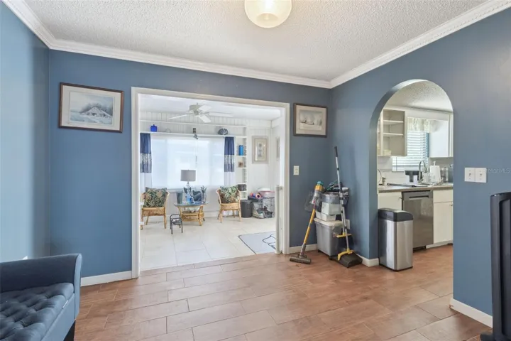 Dinning Room with view of Sun Room and Kitchen