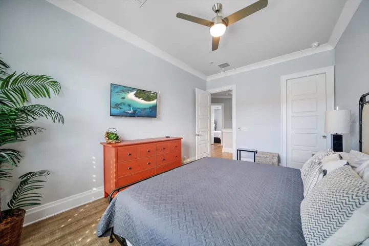 Bedroom 2 with walk-in-closet.