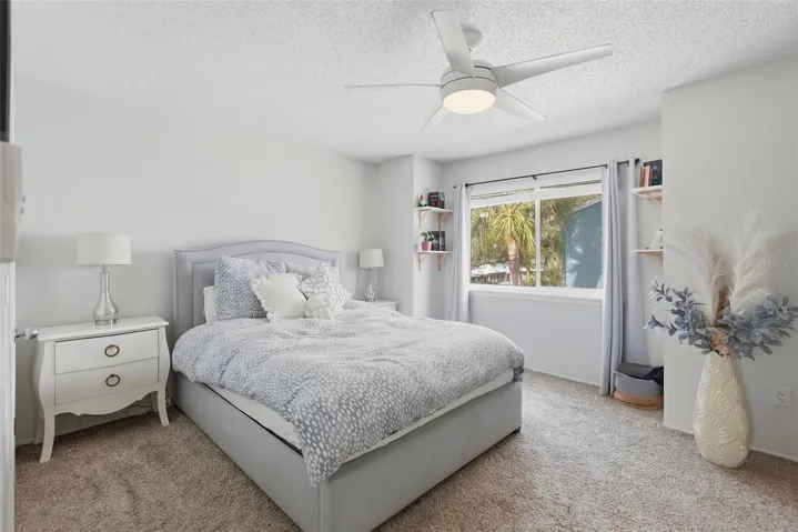 Upstairs you'll find the large primary bedroom with lots of closet space