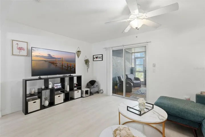 Living room opens out to Florida room