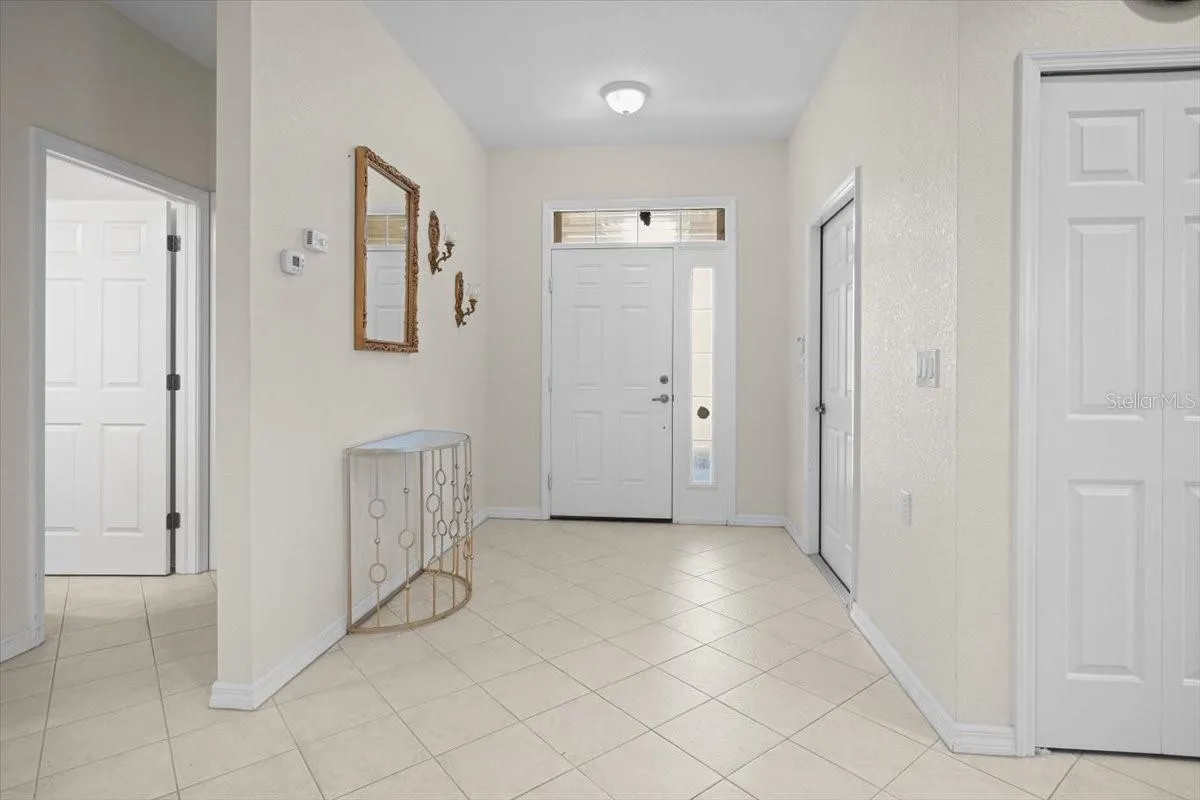front door and foyer