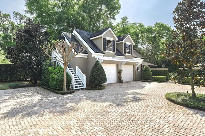 Studio entrance over the 2 car garage