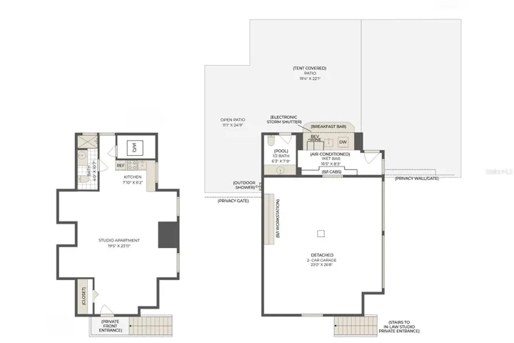 Floorplan - Detached garage & studio apartment