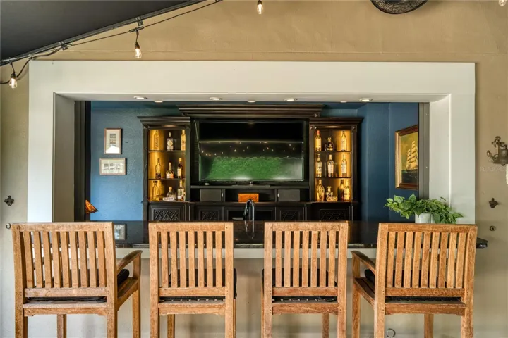 Custom Bar with hurricane shutters