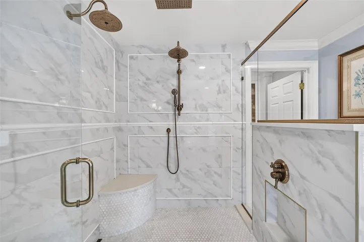Large walk-in shower
