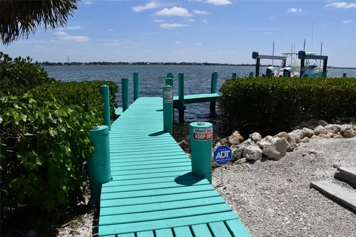 Shared dock on Lemon Bay to park boat, canoe, kayak or enjoy the sunrise!
