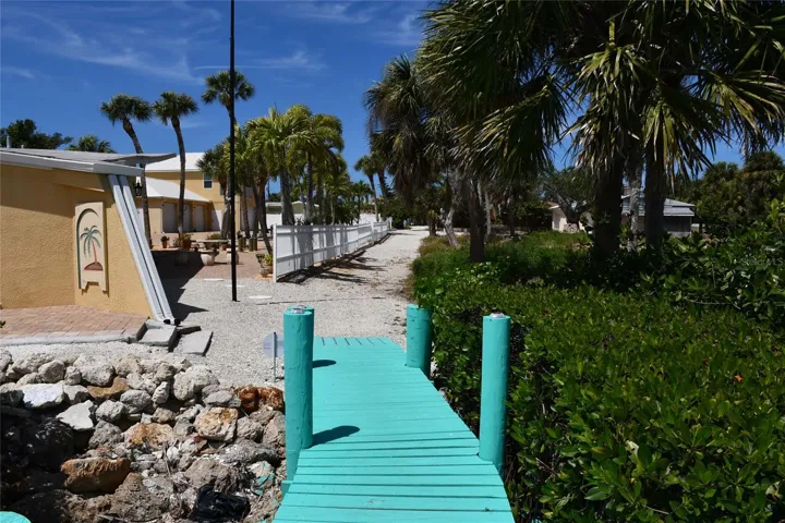 End of street offers shared dock access.