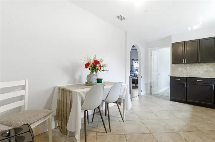 Dining area open to kitchen