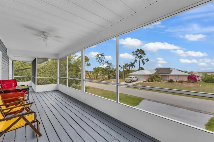 Spacious screened front porch