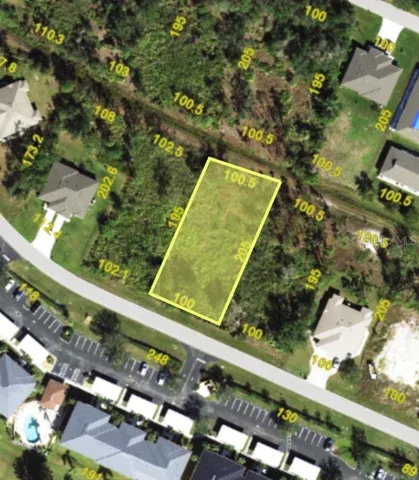 Multi-family zoned lot outlined — ideal for future build or long-term investment
