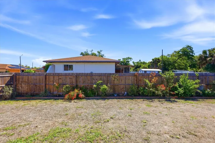 Fenced in Back Yard with Landscaping