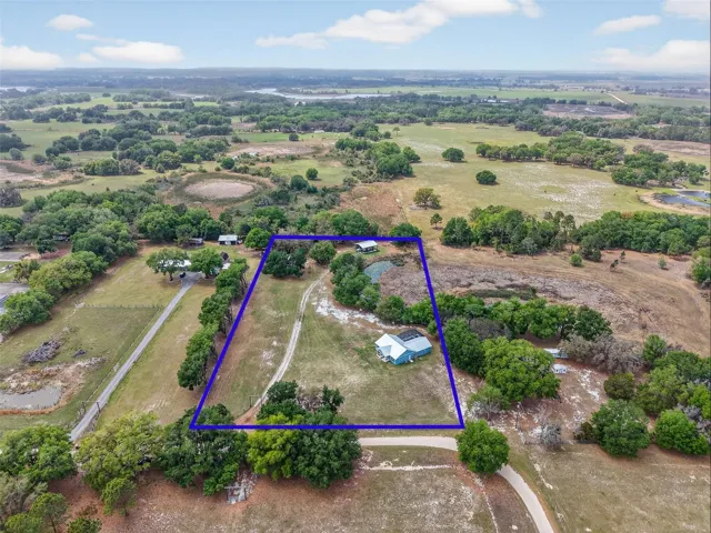 Arial view of property