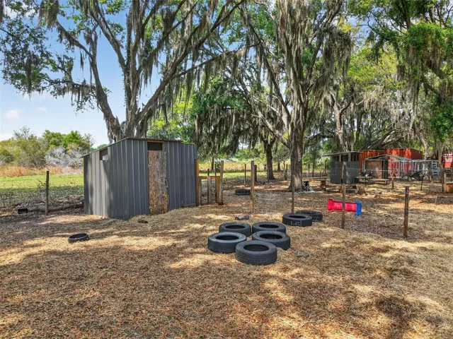 Fenced area for animals