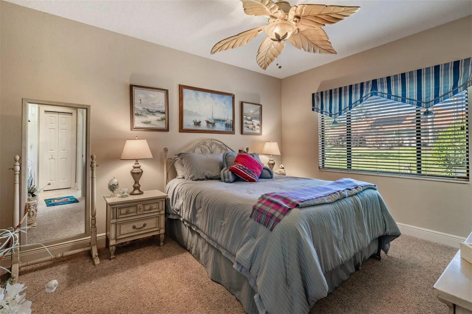 Guest bedroom at the rear with greenscape views