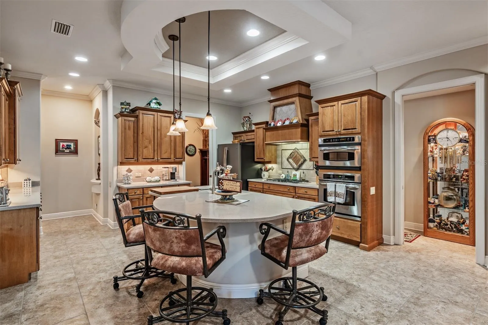 Rounded center island is HUB of the Home!