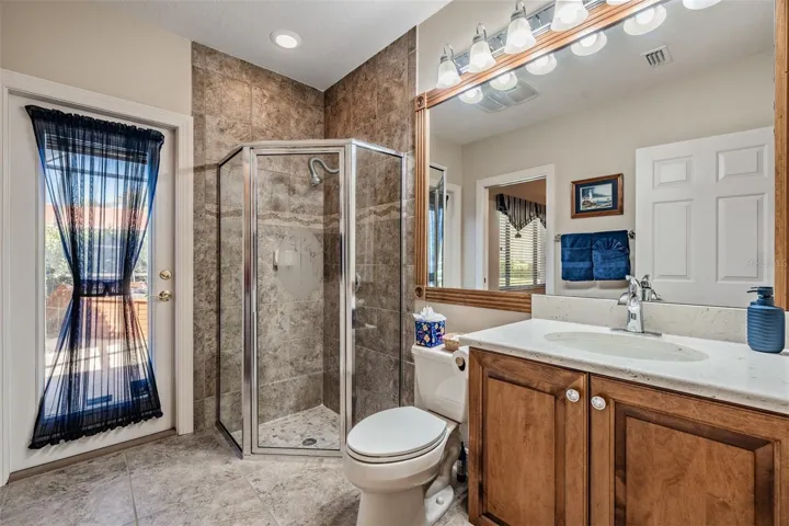 Pool bath off 4th bedroom
