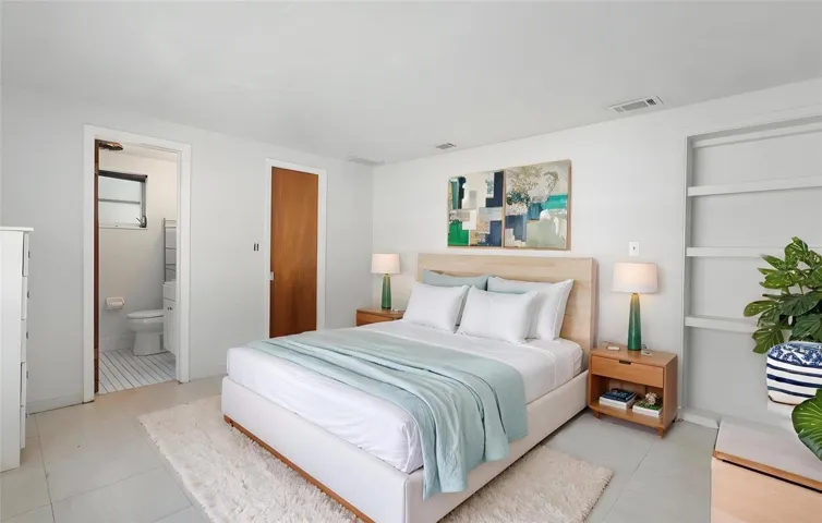 Primary bedroom virtually staged