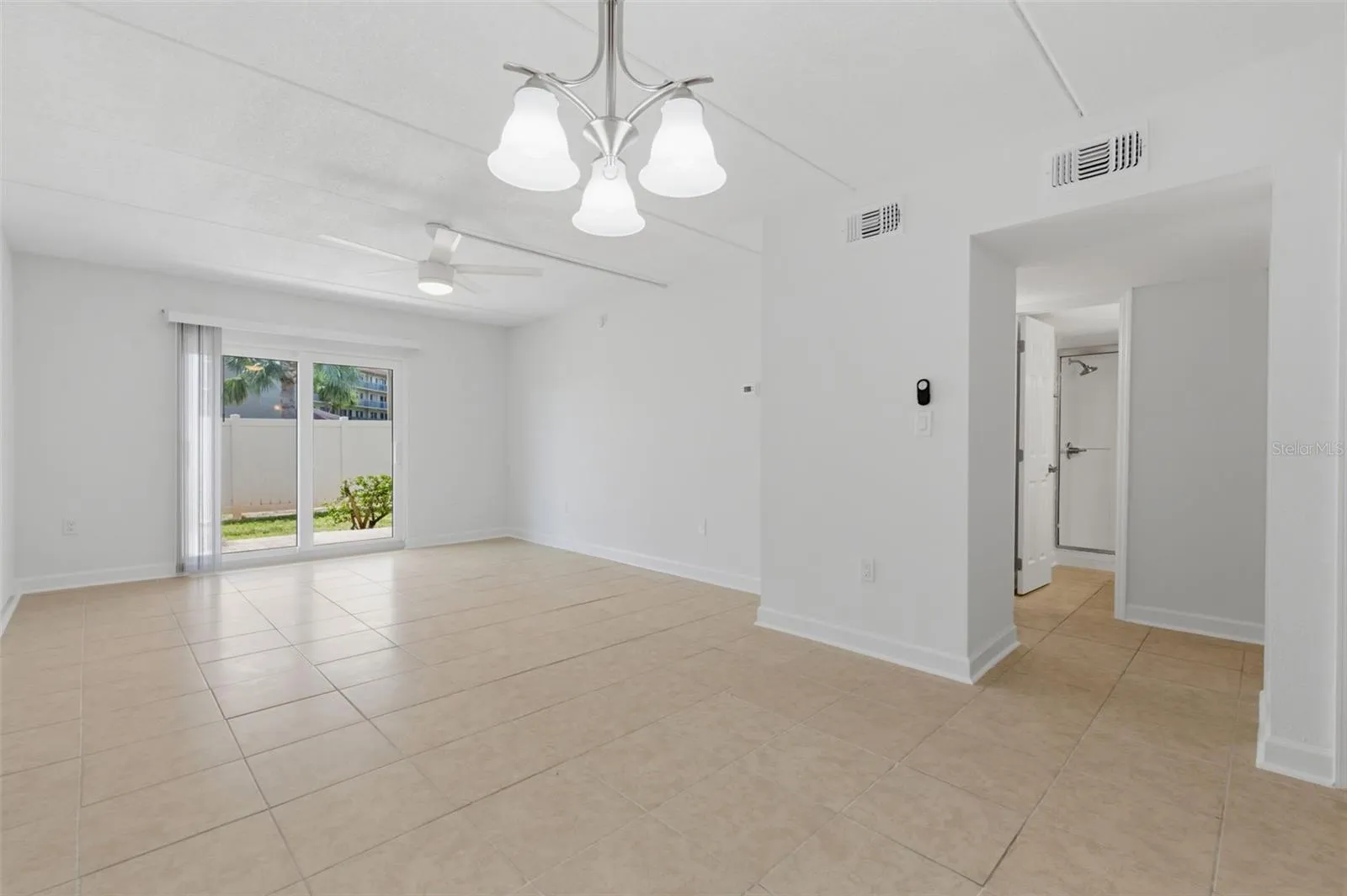 Large dining and living room space