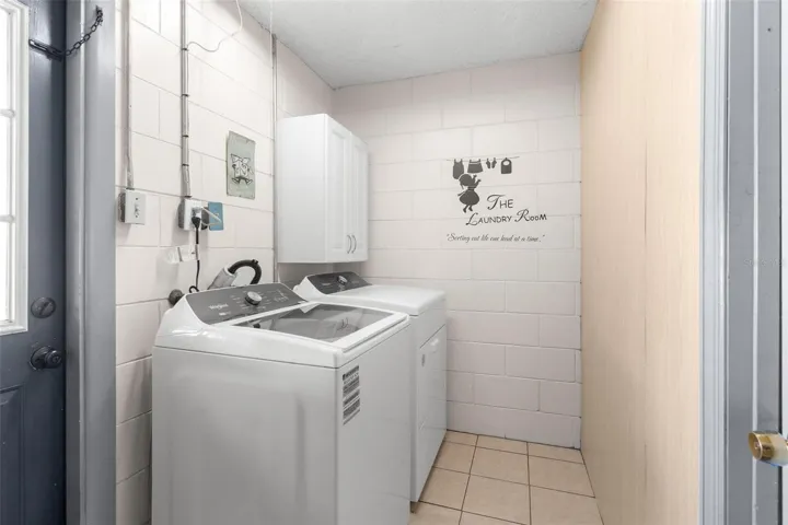 Inside utility room