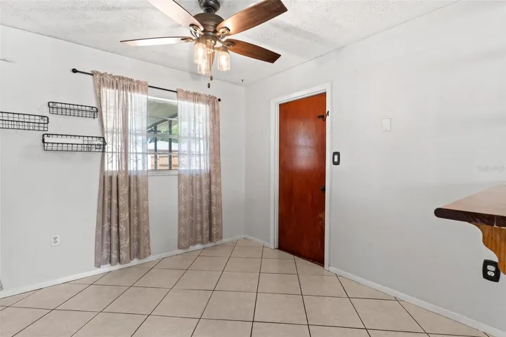 Dinette area overlooks kitchen.