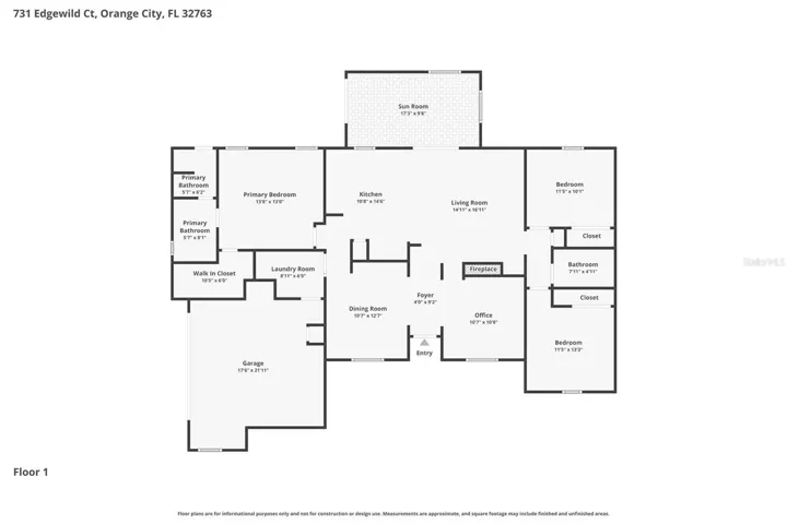 Room Deminsions may not be accurate, garage is 22x21