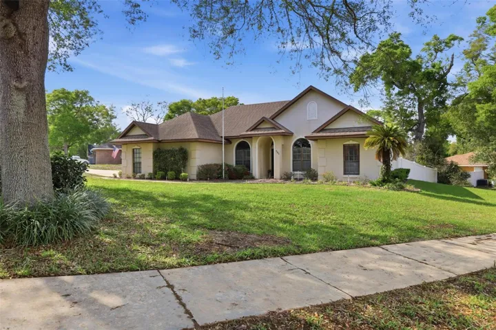 Corner lot on a cul-de-sac, with extended driveway and side entrance garage