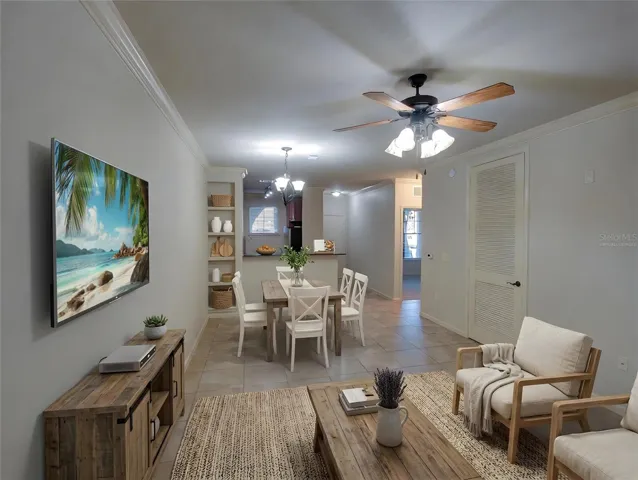 Virtually Staged Family Room