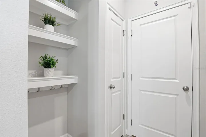 Built-in Mud Area/Garage Door