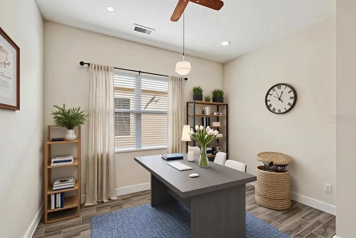 Virtually Staged Office/Den
