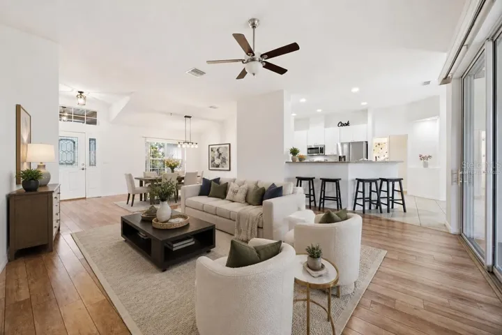 Virtually Staged - Living & Dining Room