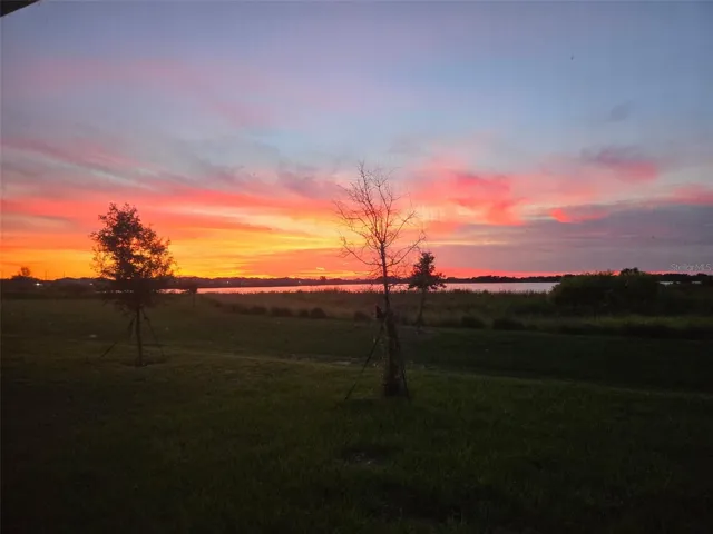 Lake front property, sunset
