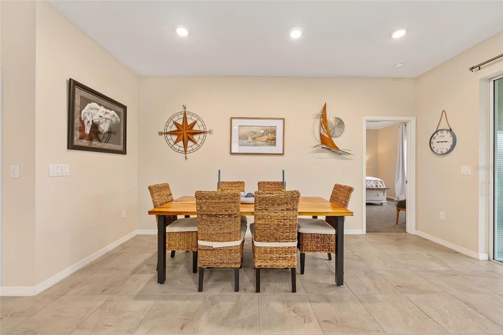 Spacious dining room