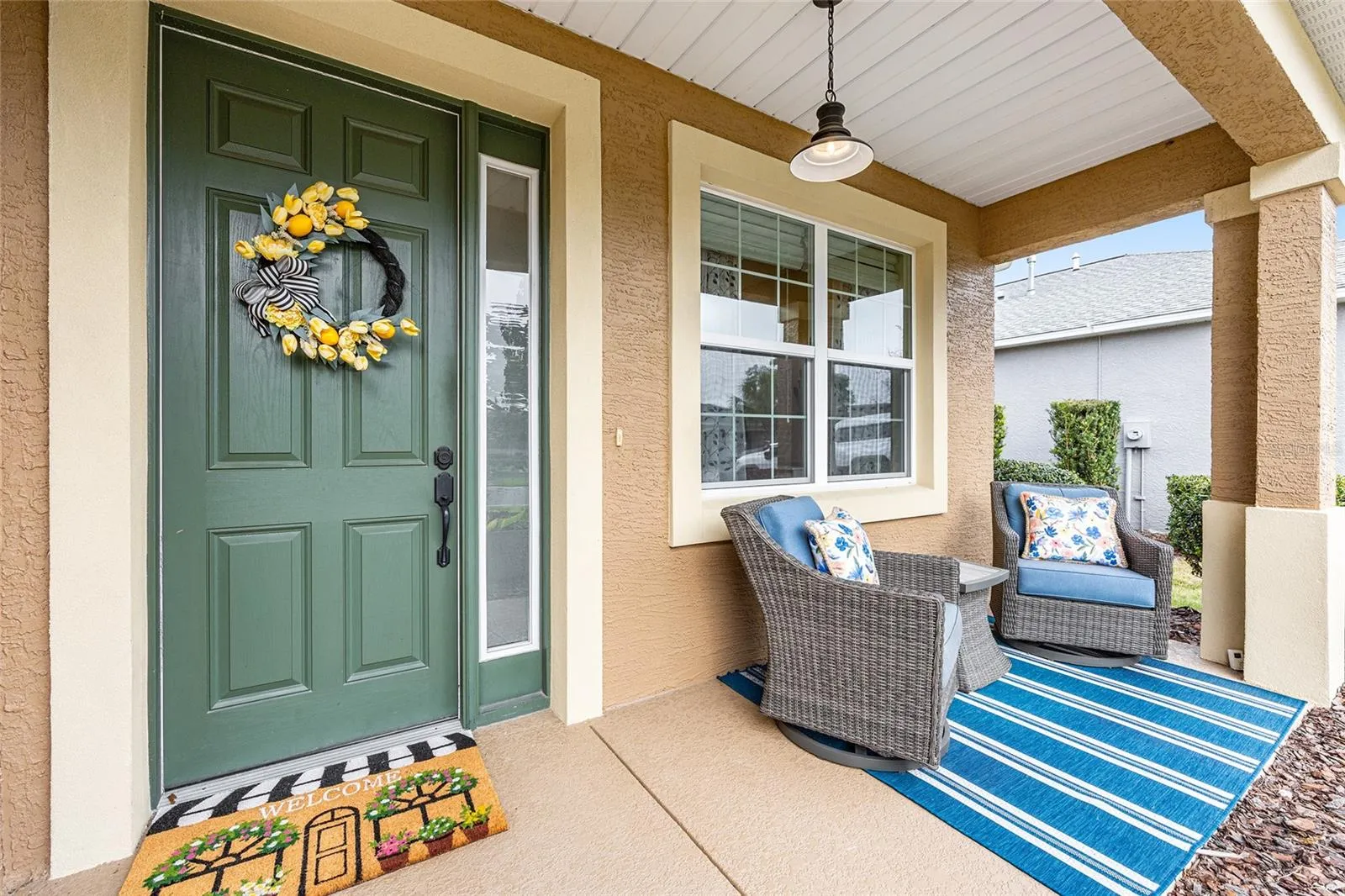 Inviting front porch