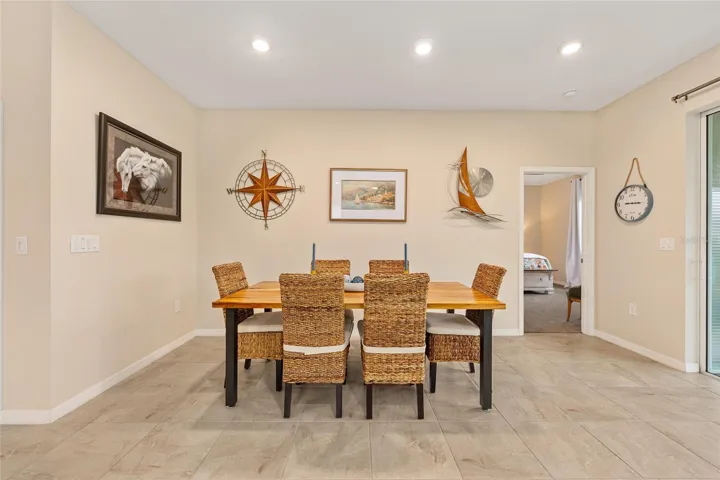 Spacious dining room