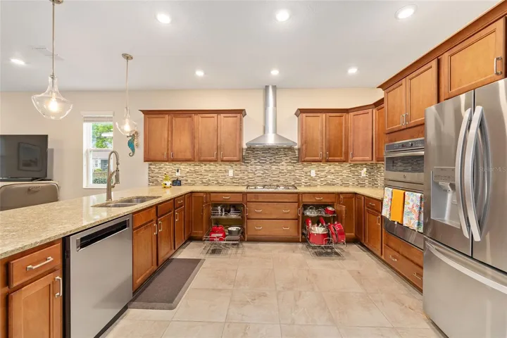Kitchen with cabinetry inserts