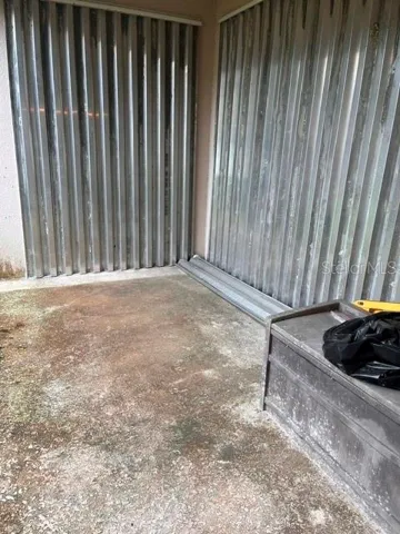 Patio with Hurricane shutters down