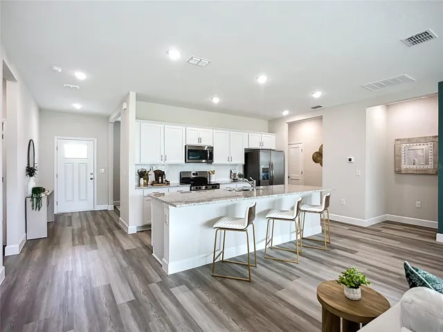 Same floor plan of decorated model home