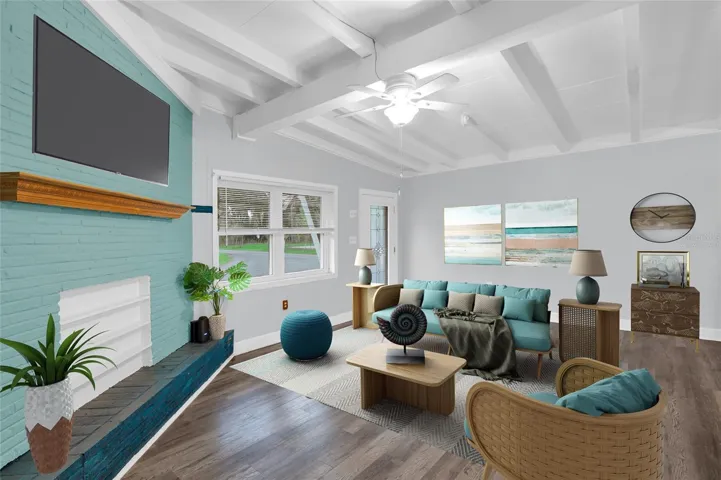 Virtually Staged Living Rm