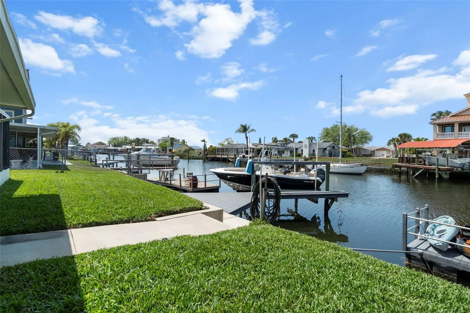 Beautiful Backyard Overlooking 120ft Wide Canal