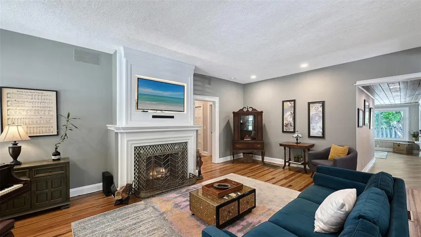 View of Renovated Working Fireplace